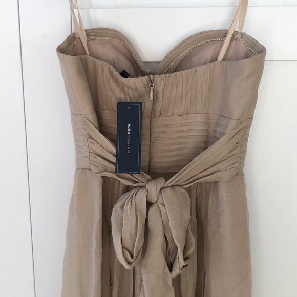 BCBG  MAXAZRIA STRAPLESS GOWN IN CHAMPAGNE COLOR - Picture 4 of 5